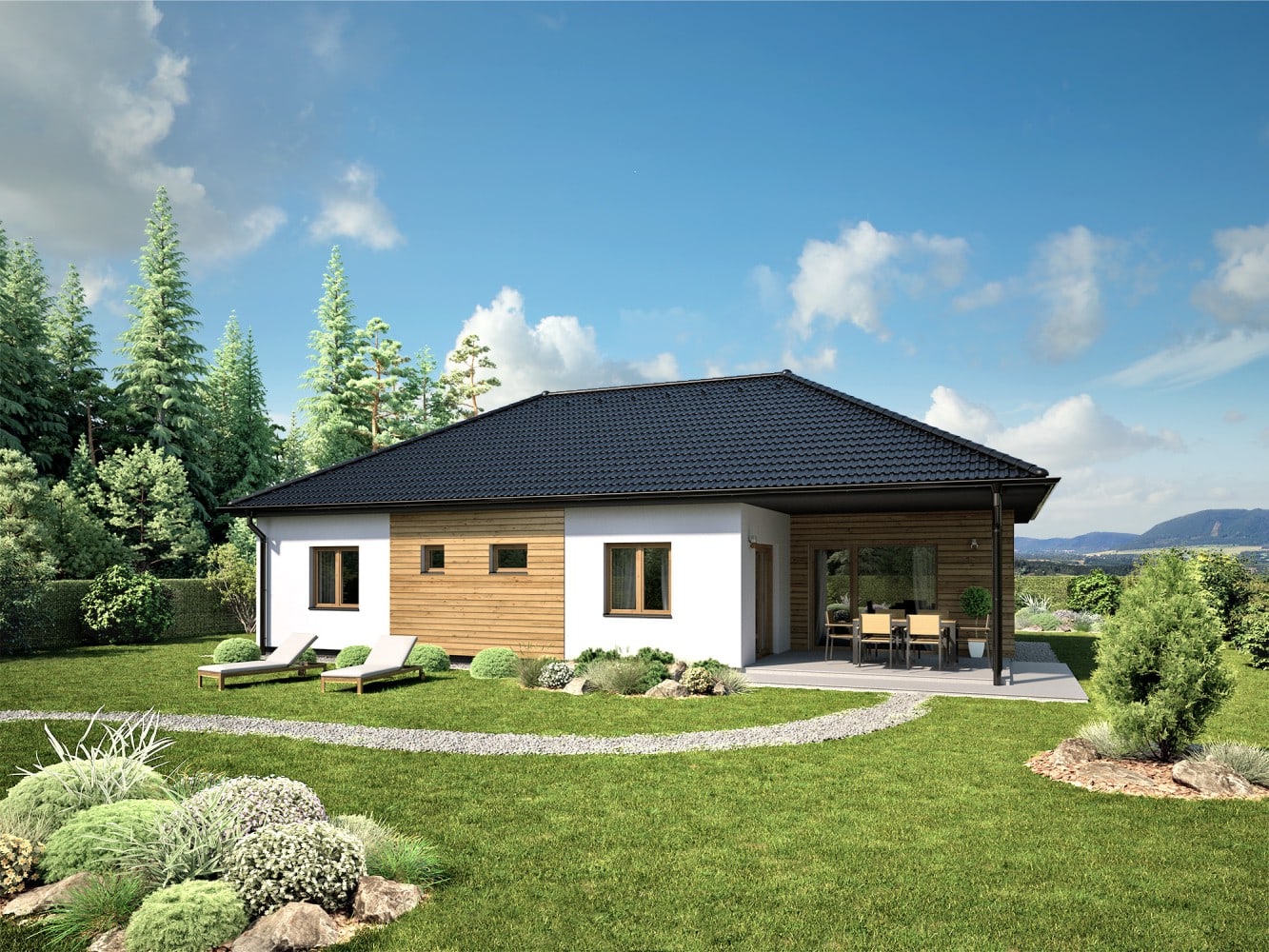 Bungalov 4+kk s terasou